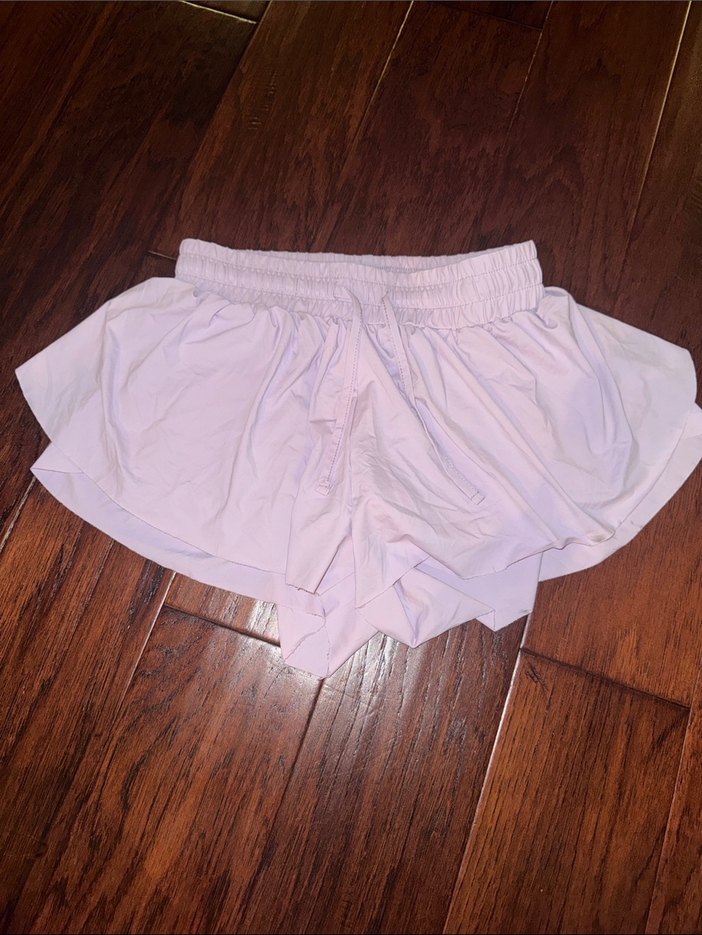 Light Lavender kids Athletic Layered Shorts